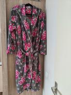 Grijze badjas met rozenprint, Onbekend, Ophalen of Verzenden, Gedragen