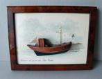 Twee ingelijste  3 D prenten met schepen, Antiek en Kunst, Ophalen of Verzenden