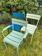 Fermob Luxembourg 2x stoel + 1x armstoel, Zo goed als nieuw, Stapelbaar, Ophalen, Aluminium