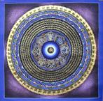 Handgeschilderde Mantra Mandala schilderijen Nepal 50 cm, Nieuw, Ophalen of Verzenden