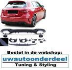 AMG Look Uitlaat Sport Diffuser Zwart Voor A Klasse W177 A35, Verzenden, Automotive Parts, A.parts@hotmail.nl, Trasmolenlaan 12 3447 GZ Woerden