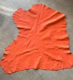 Perzik kleurige leren lap met structuur, Hobby en Vrije tijd, Stoffen en Lappen, Zwart, Leer of Kunstleer, Ophalen of Verzenden