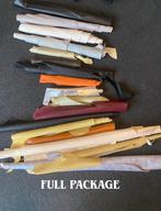 Echt leer (kalfs)leer grote stukken + reststukken, Hobby en Vrije tijd, Stoffen en Lappen, Gebruikt, Overige kleuren, 120 cm of meer