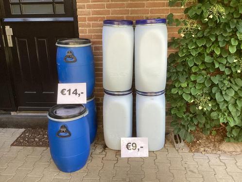 kunststof vaten pellets noodvoorraad houtskool voerton ton, Tuin en Terras, Regentonnen, Zo goed als nieuw, Kunststof, Minder dan 75 liter