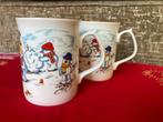 Set van 2 Jason Fine Bone China kerstmokken, england, Ophalen of Verzenden, Zo goed als nieuw, Overige stijlen, Kop(pen) en/of Schotel(s)