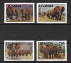 Uganda Michel 361 A-364 A postfris  WNF   OLIFANTEN, Ophalen of Verzenden, Overige landen, Postfris