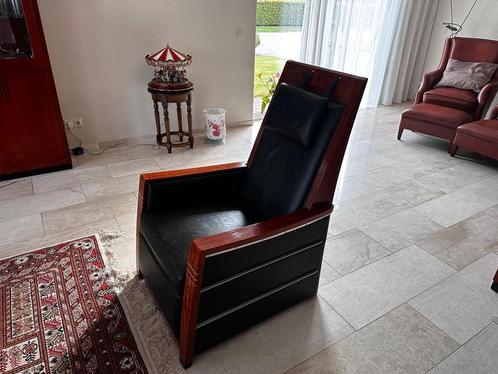 Schuitema relaxfauteuil - leer - topkwaliteit, Huis en Inrichting, Fauteuils, Zo goed als nieuw, Leer, 50 tot 75 cm, 75 tot 100 cm