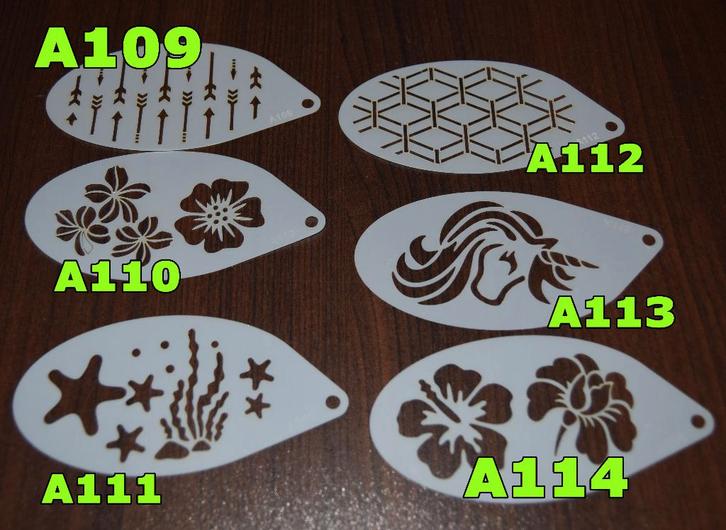 schminksjabloon eenhoorn unicorn bloem zee pijl NIEUW, Hobby en Vrije tijd, Feestartikelen, Nieuw, Schmink, Overige, Ophalen of Verzenden