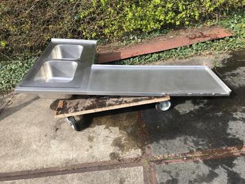 RVS dubbele hoek spoelbak werkblad los element / werktafel beschikbaar voor biedingen