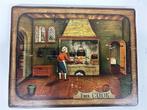 A6688. B D'arte F. COnz The Cook, dik paneel, olieverf, Antiek en Kunst, Ophalen of Verzenden