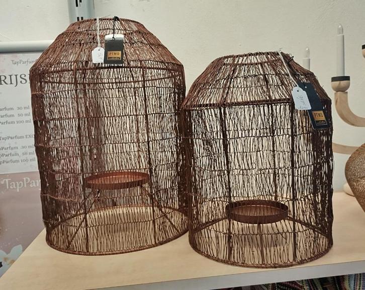 PTMD windlicht Maddin L - copper iron - roest, Huis en Inrichting, Woonaccessoires | Overige, Nieuw, Ophalen of Verzenden