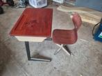 Vintage schoolbank met stoel, Ophalen of Verzenden