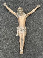 Vintage bronzen kruisbeeld gemaakt - J. Sillen & Co Swalmen, Verzamelen, Ophalen of Verzenden, Zo goed als nieuw, Beeld(je), Christendom | Katholiek