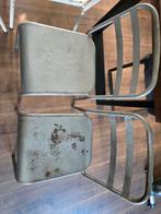 4 Metalen Stapelbare Eetkamerstoelen, Huis en Inrichting, Stoelen, Ophalen, Gebruikt, Overige kleuren, Vier