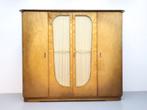 Vintage kledingkast 4 deurs met glazen ramen, 200 cm of meer, Met hangruimte, 150 tot 200 cm, Gebruikt