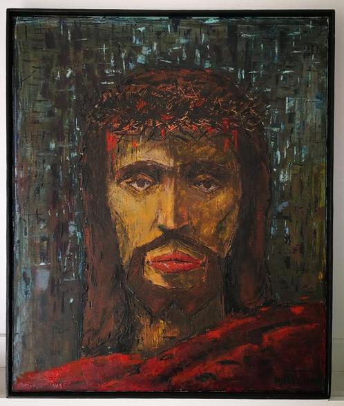 Martien van den Dijssel. Jezus. Olieverf op doek. 1962., Antiek en Kunst, Kunst | Schilderijen | Klassiek, Ophalen of Verzenden