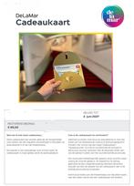 Theater Delama Amsterdam tegoedbon twv €65, Ophalen of Verzenden