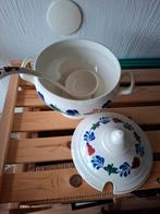 Soepterrine met lepel, Huis en Inrichting, Keuken | Servies, Ophalen, Overige typen, Zo goed als nieuw, Aardewerk