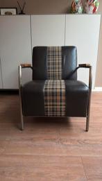 Montel Leer/stof Fauteuils, Ophalen, Gebruikt, Twee, Bruin