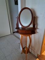 Mooie mahonie houten spiegel met lade, Ophalen of Verzenden, Rechthoekig, Minder dan 50 cm, Minder dan 100 cm