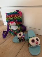 Ty Beanie Boo rugzak Dotty & slippers, Ophalen, Gebruikt, Overige typen