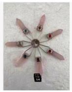 Korting Chakra Ster Rozekwarts Edelsteen Bergkristal 11,5 cm, Sieraden, Tassen en Uiterlijk, Edelstenen, Nieuw, Ophalen of Verzenden