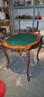 Antieke speeltafel met groen vilt, Antiek en Kunst, Ophalen