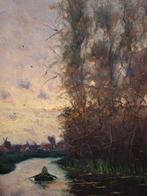schilderij landschap Haagse school, Antiek en Kunst, Kunst | Schilderijen | Klassiek, Ophalen of Verzenden
