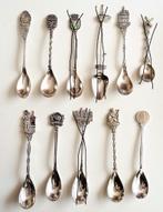 8 lepeltjes verschillend verzilverd vintage als nieuw, Verzenden, Verzilverd, Zo goed als nieuw, Metaal
