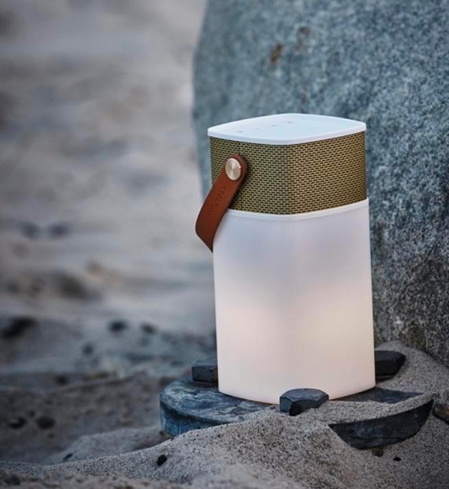 Kreafunk aGLOW Speaker/Lamp/Powerbank - Nieuw!, Huis en Inrichting, Lampen | Vloerlampen, Nieuw, Minder dan 100 cm, Hout, Ophalen of Verzenden