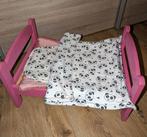 Roze poppenbed met beddengoed, Ophalen of Verzenden, Zo goed als nieuw, Babypop