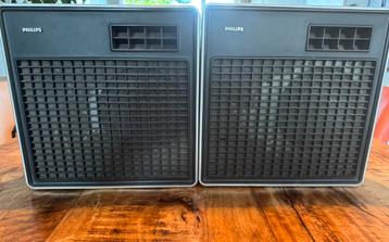 Vintage Philips speakers N2408 met zwarte behuizing beschikbaar voor biedingen