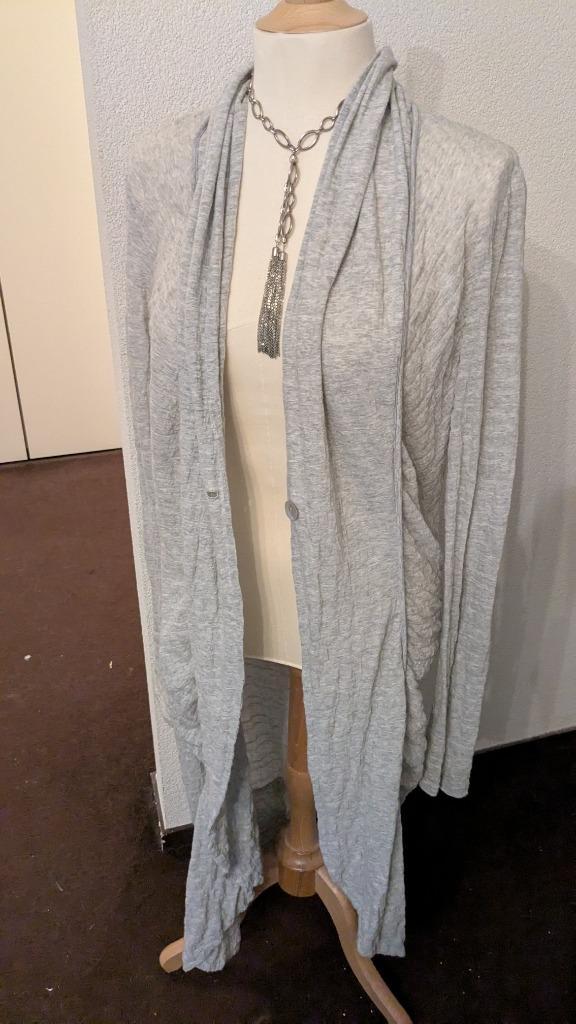Lang dus grijs vest - Elswhere - XL, Kleding | Dames, Truien en Vesten, Zo goed als nieuw, Maat 42/44 (L), Grijs, Verzenden
