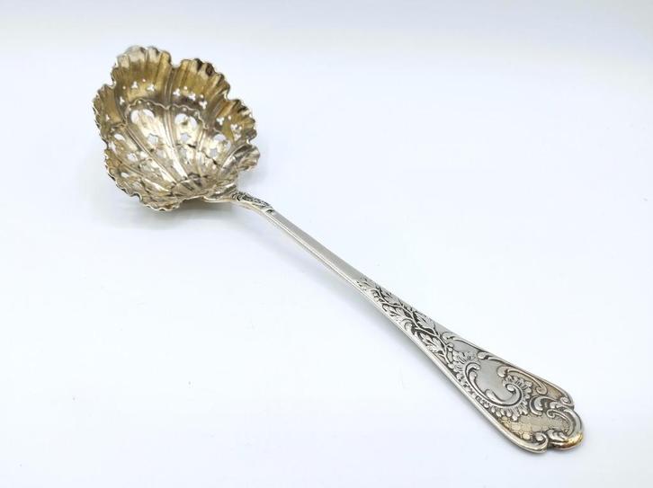 Zilveren strooilepel, Bruckmann & Söhne, Heilbronn Duitsland, Antiek en Kunst, Antiek | Goud en Zilver, Zilver, Verzenden