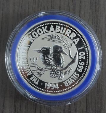 Zilveren Kookaburra 1994 van 1 ounce voor 45 euro beschikbaar voor biedingen