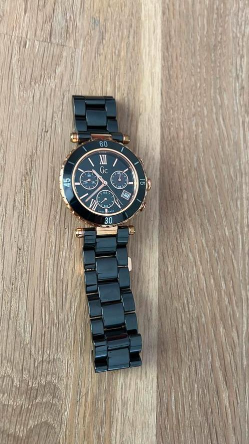 GC Dameshorloge 47504M chronograaf functie. Zwart rosé, Sieraden, Tassen en Uiterlijk, Horloges | Dames, Zo goed als nieuw, Polshorloge