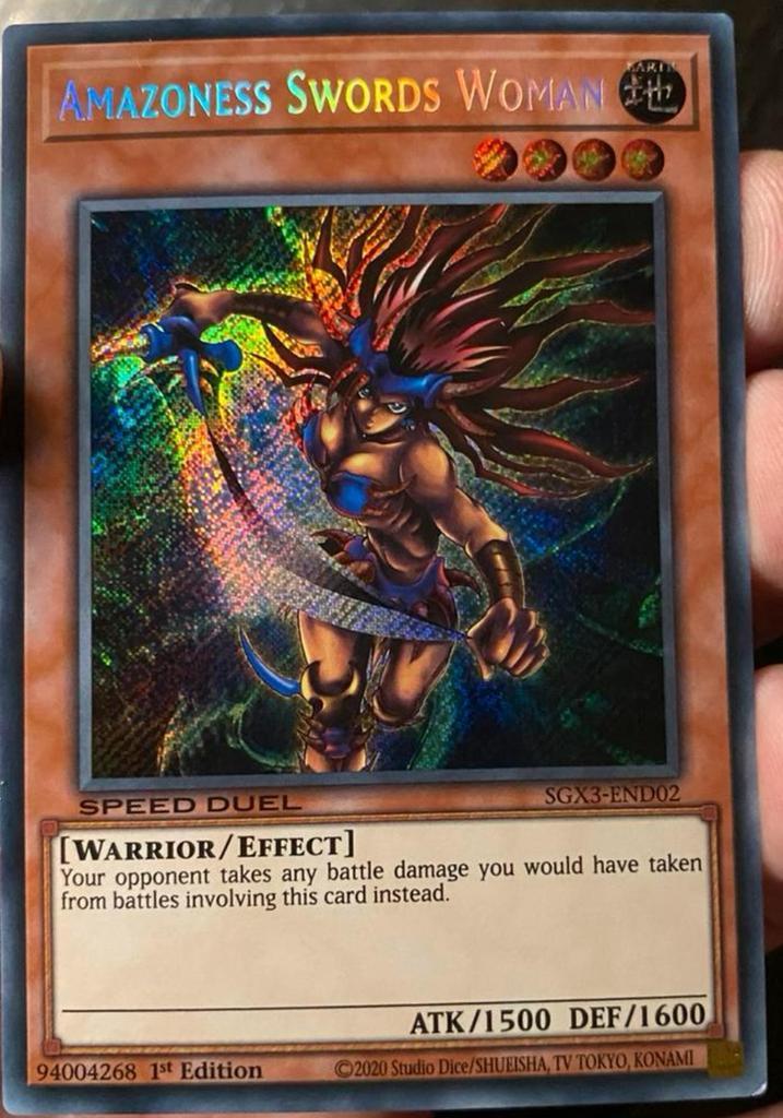 Yu-Gi-Oh! Amazoness Swords Woman SGX3 1st Edition !, Hobby en Vrije tijd, Verzamelkaartspellen | Yu-gi-Oh!, Zo goed als nieuw