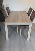 Eettafel met 4 stoelen, Huis en Inrichting, Tafels | Eettafels, Ophalen, 50 tot 100 cm, Zo goed als nieuw, 150 tot 200 cm
