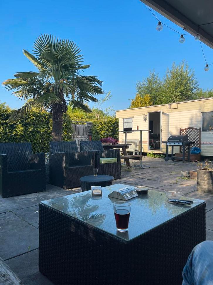 Stacaravan op Camping de Drecht, Leimuiden, Caravans en Kamperen, Stacaravans, tot en met 6, Ophalen