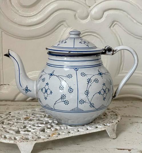 Emaille oude theepot Saks, Antiek en Kunst, Antiek | Emaille, Verzenden