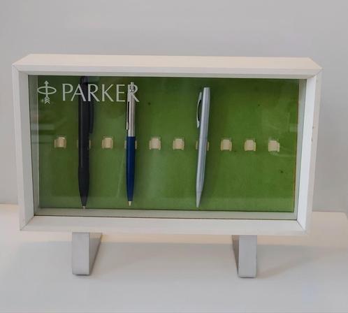 Parker pennen reclame display vitrine vulpen balpen showcase, Antiek en Kunst, Curiosa en Brocante, Verzenden