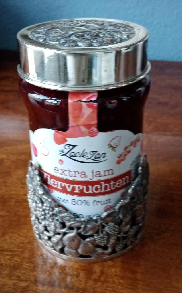 jampothouder en deksel antiek 835 zilver, Antiek en Kunst, Antiek | Goud en Zilver, Zilver, Ophalen of Verzenden