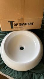 Nieuwe emaille wasbak 48 cm wit, Doe-het-zelf en Verbouw, Sanitair, Ophalen of Verzenden, Zo goed als nieuw, Wastafel