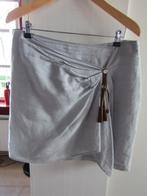 D1972 AMAGANSETT mt L (42) rok blauw grijs linnen riempje, Kleding | Dames, Maat 42/44 (L), Amagansett, Zo goed als nieuw, Knielengte