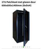 Serverkast met glazendeur 600x600x1400mm, Computers en Software, Serverkasten, Ophalen, Zo goed als nieuw, Glas, Plaatstaal