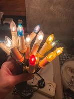 Oude kerstverlichting kaarsjes wit gekleurd vintage kerst, Ophalen of Verzenden, Zo goed als nieuw