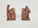 Antieke boekensteunen Henzo ‘50 leerkracht & leerling '60, N, Ophalen of Verzenden, N, N