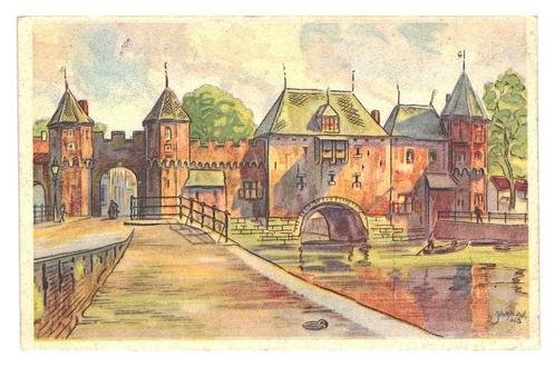 952116	Amersfoort	Koppelpoort	1946	Gelopen met postzegel, Verzamelen, Ansichtkaarten | Nederland, Gelopen, Utrecht, 1940 tot 1960