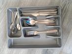 4 Delig bestek met bestekbak in zeer goede staat., Ophalen of Verzenden, Gebruikt, Rvs of Chroom
