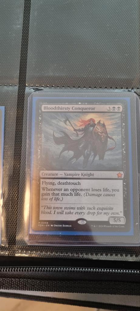 MTG Bloodthirsty Conqueror - Near Mint, Hobby en Vrije tijd, Verzamelkaartspellen | Magic the Gathering, Zo goed als nieuw, Losse kaart